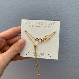 Adjustable gold love bracelet